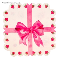 Коробка для печенья, кондитерская упаковка с PVC крышкой, &laquo;Сладости в подарок&raquo;, 21 х 21 х 3 см