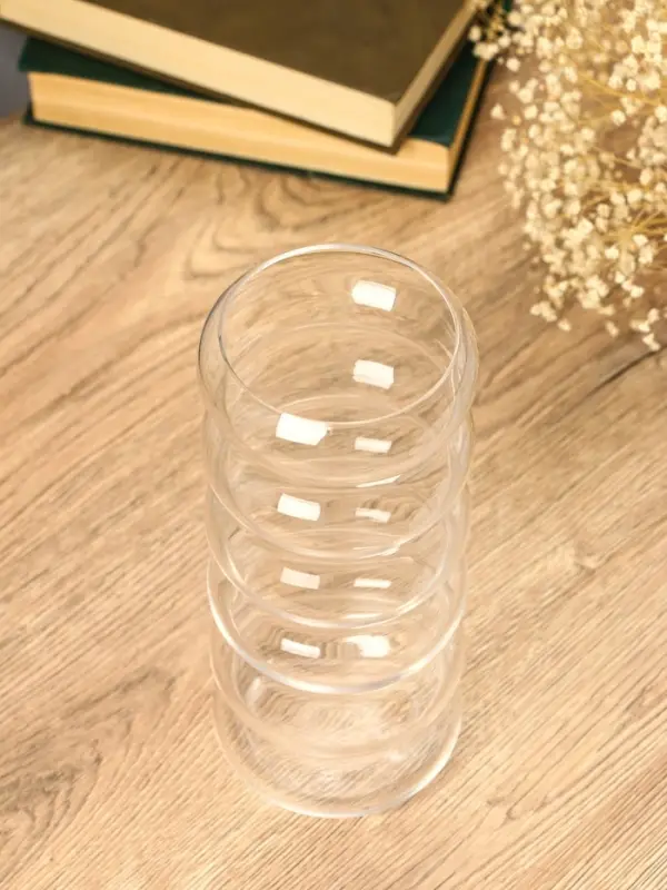 Ваза стекло настольная "Ширли" 24х10х10 см, прозрачный