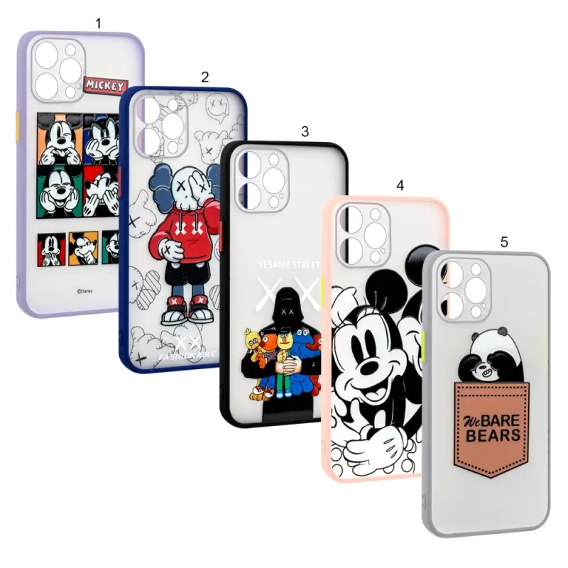 Чехол Iph 12 Pro Max WS матовый с принтами
