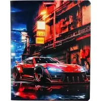 Тетрадь 40 листов, в клетку &laquo;Тачки&raquo;, мелованный картон, МИКС