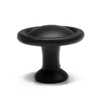 Ручка-кнопка ТУНДРА РК118BL, d=30 мм, черная