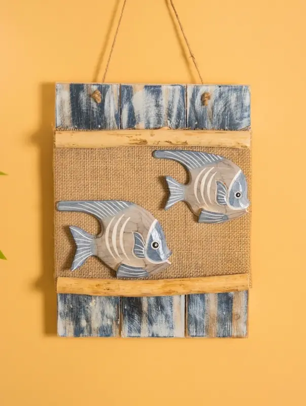 Панно плетёное &laquo;Пара рыбок&raquo;, 25&times;4&times;55 см