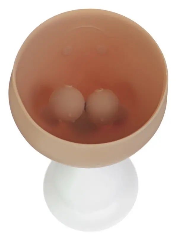 Прорезыватель силиконовый для зубов с погремушкой 3 в 1 M&B &laquo;Зайка&raquo;, бежевый