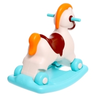 Каталка-качалка &laquo;Пони&raquo;, сафари, цвет бирюзовый