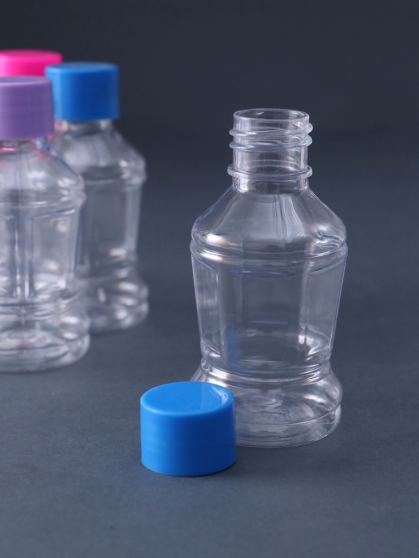 Баночка для скрапбукинга пластик "Бутылочка" 50 мл  набор 6 шт 3,8х3,8х7,5 см