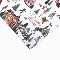 Упаковочная бумага на новый год крафтовая &laquo;Новогоднее счастье&raquo;, 70 х 100 см