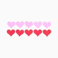 Сердечки декоративные (набор 10 шт) 2 цвета