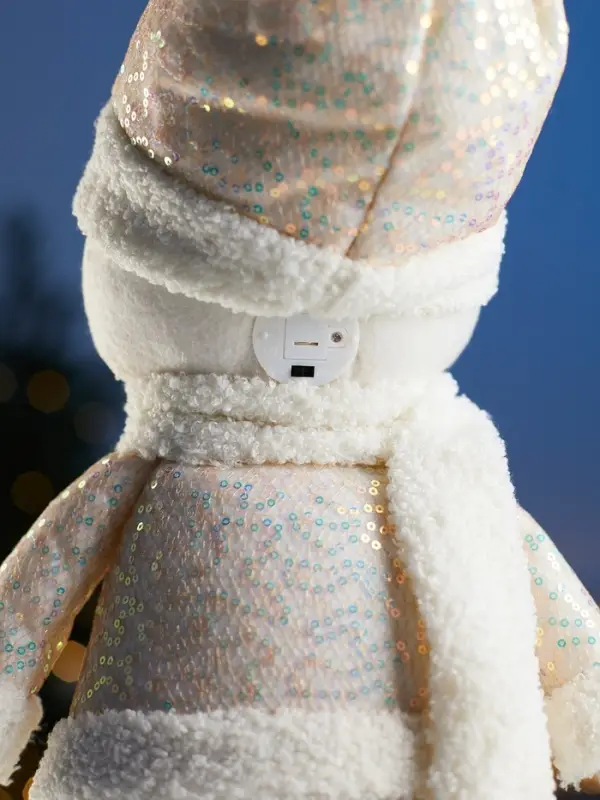 Фигура текстиль &laquo;Снеговик&raquo; 55-84 см, телеск-е ножки, 1LED, LR1130х3 (в компл.), Т/БЕЛЫЙ