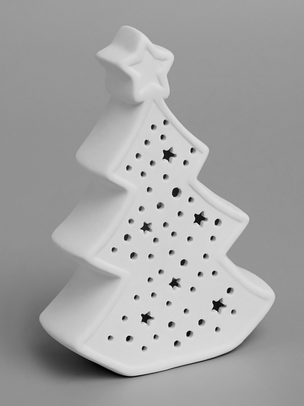 Светодиодная фигура "Елка звезды" 9.7х4.5х13.7 см, 1 LED, LR44x3(в компл.), свечение тёплое белое