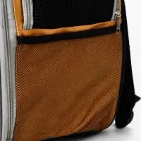 Рюкзак-переноска для кошек и собак, 30 х 21 х 41 см, серо-жёлтый