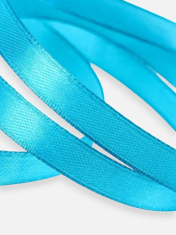 Лента атласная, 10 мм, 23&plusmn;1 м, голубая №47