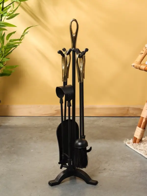 Каминный набор, сталь, алюминий 63 см