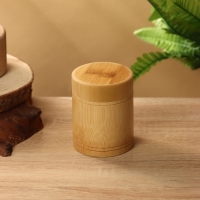 Банка для чая 11 см, бамбук  +/-  2 см.