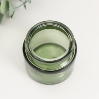 Банка для свечей стекло с пробкой "Зелёная" 100 мл 6,5х6,5х6,5 см