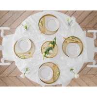 Блюдо сервировочное &laquo;Кувшинка&raquo;, d=28 см, цвет золотой