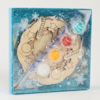 Ёлочная подвеска из дерева своими руками на новый год &laquo;Венок&raquo;, новогодний набор для творчества