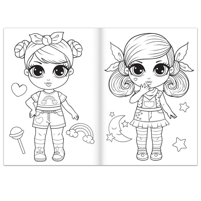 Раскраска для девочек &laquo;Модные подружки&raquo;, 16 стр., формат А4