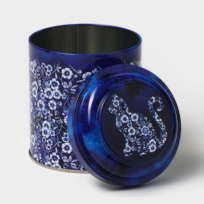 Банка для сыпучих продуктов &laquo;Ультрамарин&raquo;, 0,8 л, d=9,9 см, h=11 см, жесть