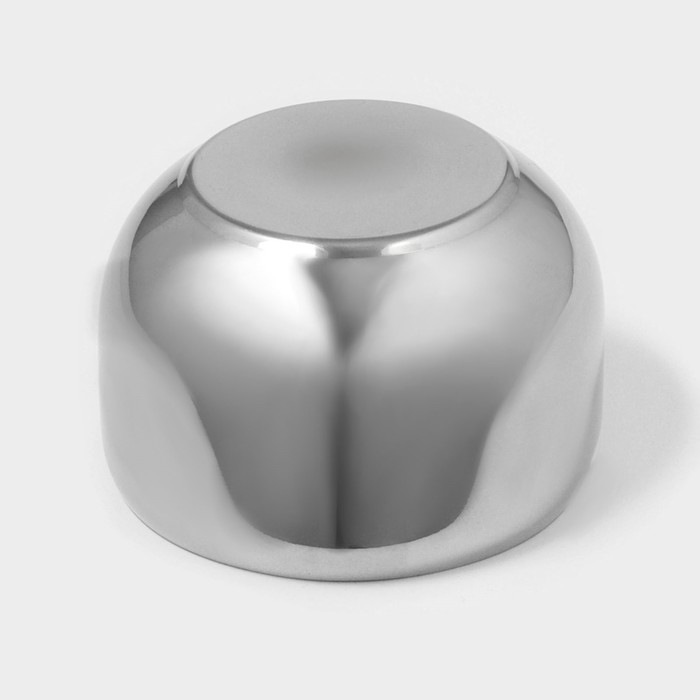 Сахарница из нержавеющей стали с крышкой и ложкой Доляна, 250 мл, 8,5&times;10 см, цвет серебряный