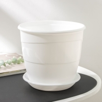 Горшок для цветов с поддоном &laquo;Венеция&raquo;, 3,1 л, d=19 см, цвет белый