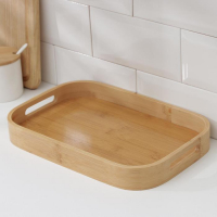 Поднос с ручками Доляна Striata, 33&times;22&times;4,8 см, бамбук