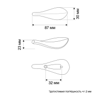 Ручка-скоба CAPPIO "Лепесток" RSC017, м/о 32 мм, 88х30 мм, цвет сатиновое золото