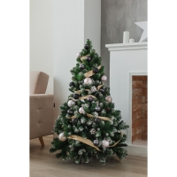 Шары ёлочные новогодние &laquo;Беру все вино на себя&raquo;, на Новый год, пластик, d=6, 6 шт., цвет чёрный и нежно - розовый