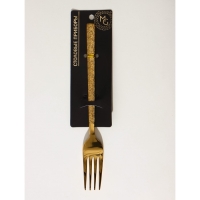 Вилка столовая из нержавеющей стали Magistro &laquo;Олин GOLD&raquo;, длина 19,8 см, на подвесе, цвет золотой