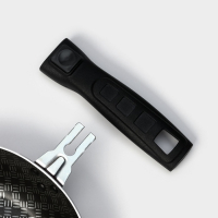 Сковорода &laquo;Хозяюшка&raquo;, d=20 см, съёмная ручка, стеклянная крышка, антипригарное покрытие, цвет бордовый