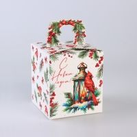 Коробка новогодняя складная &laquo;Новогодняя ботаника&raquo; 14 х 16 х 14 см, Новый год