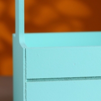 Набор кашпо деревянных 3 в 1 (29&times;18&times;33; 25&times;15&times;30; 21&times;12&times;23) "Аром", Мятный