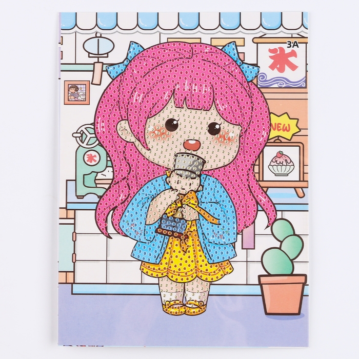 Алмазная вышивка &laquo;Ичиго&raquo;, 13,7 &times; 18,3 см, картон, с частичным заполнением