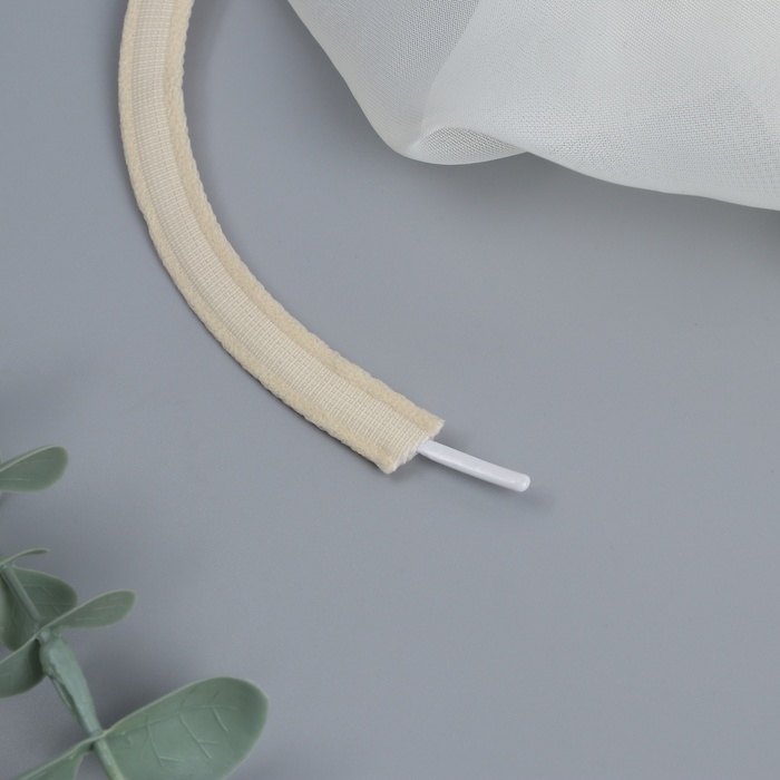 Лента тоннельная, бесшовная, 10 мм, 10 &plusmn; 0,5 м, цвет бежевый