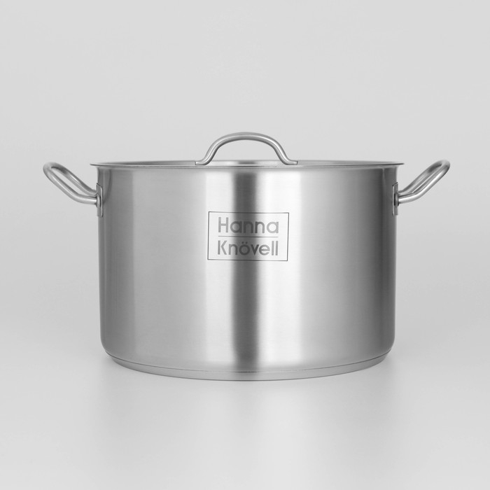Кастрюля из нержавеющей стали Hanna Kn&ouml;vell с крышкой, 11 л, d=28 см, h=18 см, толщина стенки 0,8 мм, индукция