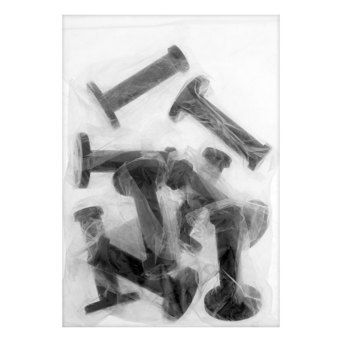 Крючок мебельный ТУНДРА TKO011, однорожковый, 16х70 мм, черный, 10 шт