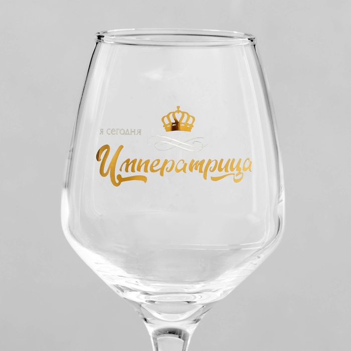 Набор бокалов для вина &laquo;Алькогольвица-императрица&raquo;, 350 мл., 2 штуки, деколь
