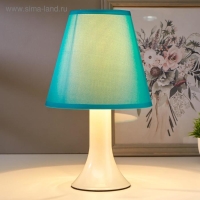 Лампа настольная 92204 1хЕ14 15Вт жемчуг/бирюзовый d=18 см, h=28,5 см RISALUX