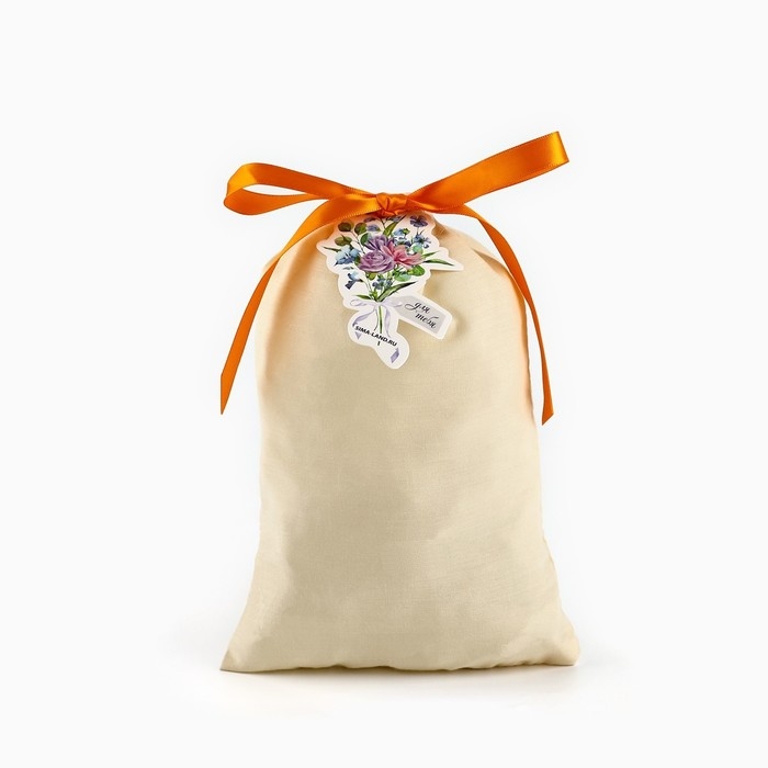 Мешок из хлопка &laquo;С любовью для тебя&raquo;, цветы, 16 х 24 см