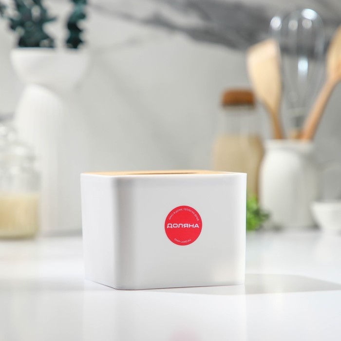 Салфетница Доляна &laquo;Мягкость&raquo;, 11&times;8,5 см, бамбук