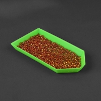 Органайзер-ванночка для бисера и страз, 4,8 &times; 9 см, 4 шт на подставке, цвет зелёный/прозрачный