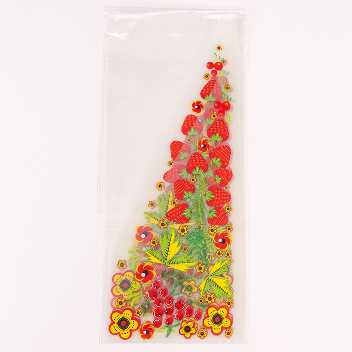 Термотрансфер &laquo;Хохлома ягодки&raquo;, уголок слева, 15 х 30 см, набор 10 шт.