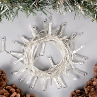 Гирлянда &laquo;Нить&raquo; 2 м, IP20, прозрачная нить, 20 LED, 2 режима, батарейки AAх3 (нет в комплекте), свечение синее