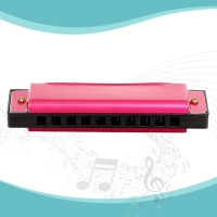 Губная гармошка &laquo;Гармоника&raquo;, с металлическим корпусом и футляром, цвета МИКС