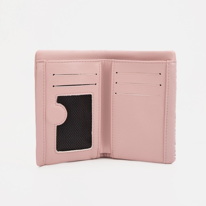 Кошелёк женский на магните, цвет розовый
