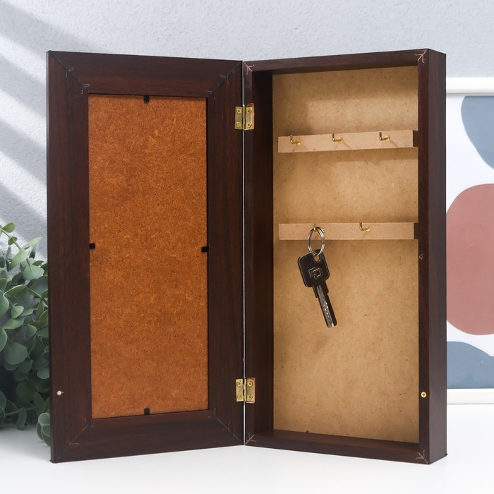 Ключница  "Цветочная композиция" венге 16х31 см МИКС