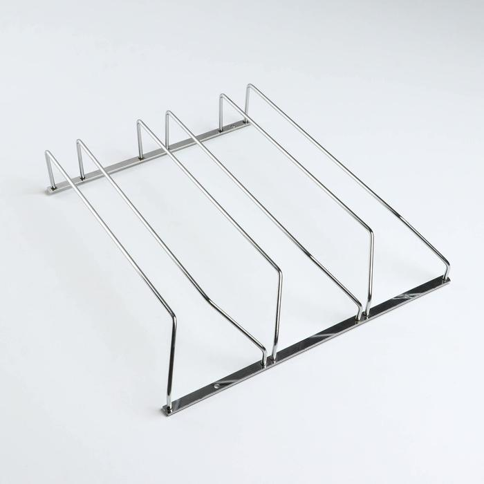 Сушилка для бокалов Доляна, 3 направляющих, 34&times;6,5&times;33 см, цвет хромированный