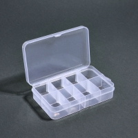 Органайзер для декора, передвижные ячейки, 8 ячеек, 10,6 &times; 6,5 &times; 2,3 см, цвет прозрачный