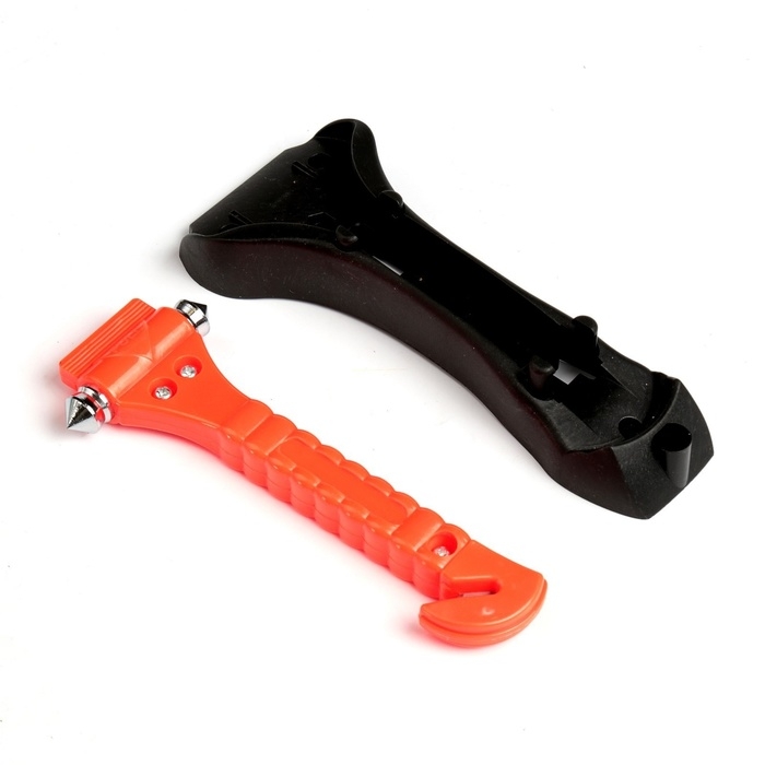 Аварийный молоток с ножом для ремня на подставке, 6.5&times;17.5 см