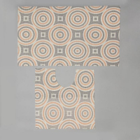 Набор ковриков для ванны и туалета Вилина &laquo;Круги&raquo;, 2 шт: 50&times;52, 50&times;85 см