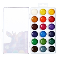 Акварель 18 цветов, ErichKrause Safari, с УФ защитой яркости, без кисти, пластиковая коробка, европодвес